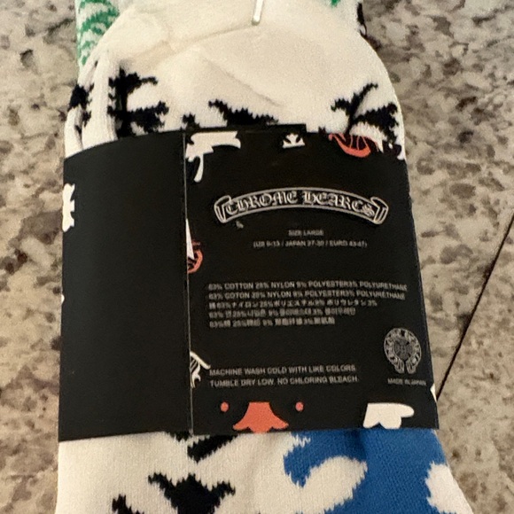 Chrome Hearts White Socks with Red and Black Motif - Picture 5 of 7